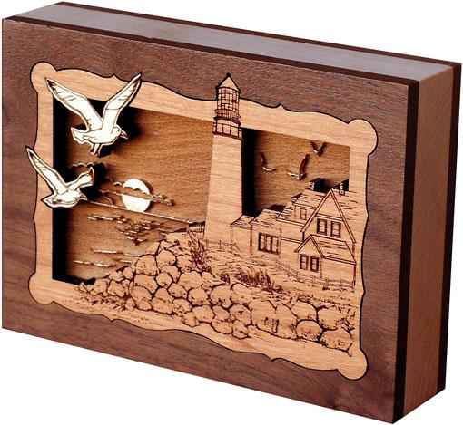 Lighthouse Wood Cremation  Keepsake