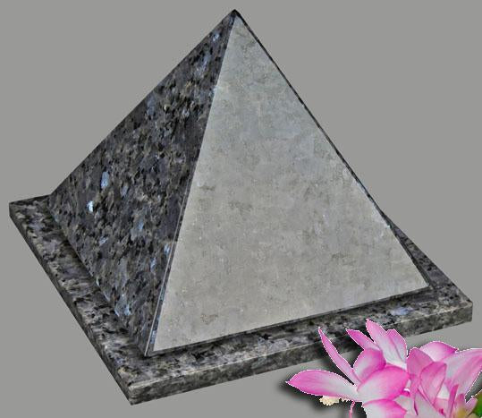 Pyramid Blue Pearl Granite Infant Urn