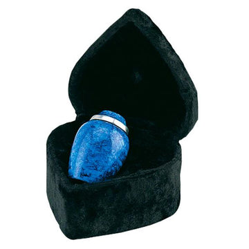 Urna de recuerdo de aleación, plomada azul cobalto