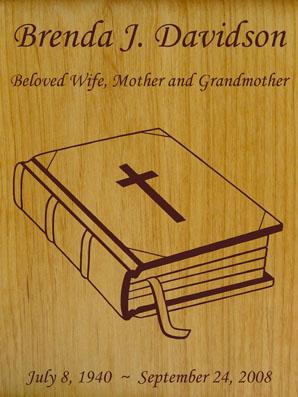 Bible Wood Urn