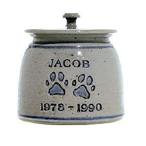 Personalized Pottery Paw Pet Urn