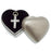 Brushed Pewter Box and Nickel Engraved Cross Pendant