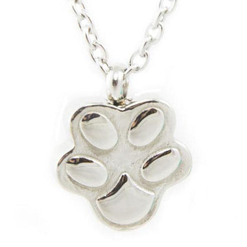 Cremation Necklace Paw Print - Stainless Steel