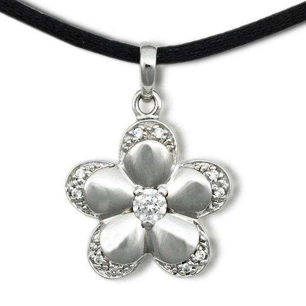 Flower Cremation Pendant - Sterling Silver