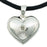 Sparkling Heart Cremation Pendant - Sterling Silver