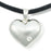 Sparkling Heart Cremation Pendant - Sterling Silver