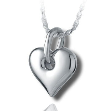 Halskette mit Heiligem Herz aus Sterlingsilber für die Feuerbestattung