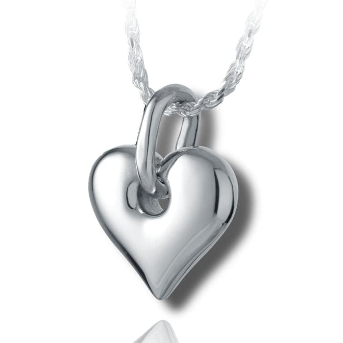 Holy Heart Sterling Silver Cremation Necklace