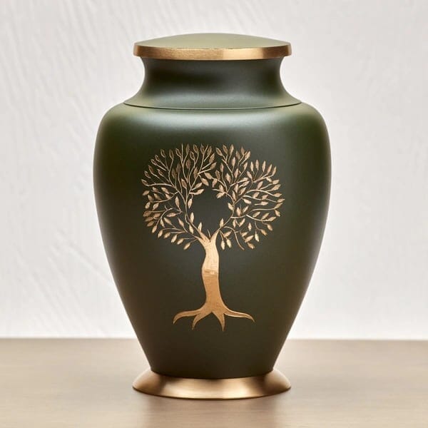 Aria Tree of Life Solid Brass Urn