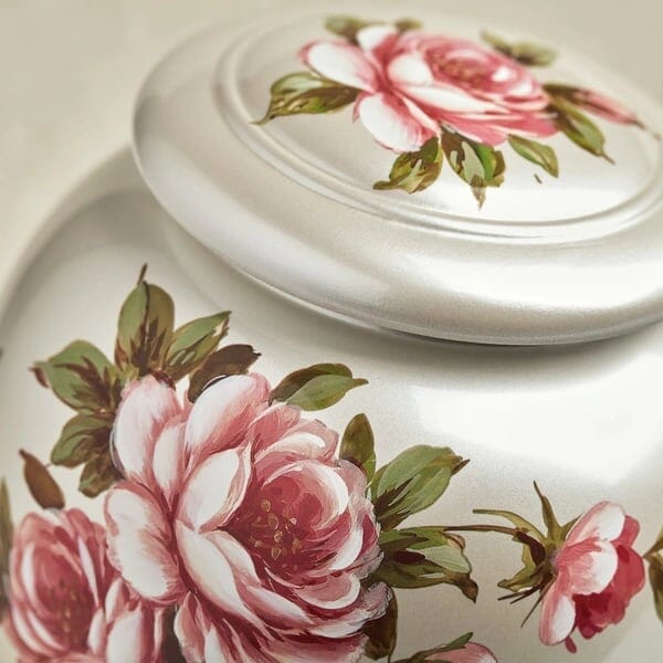 Rose Bouquet Ceramic Urn