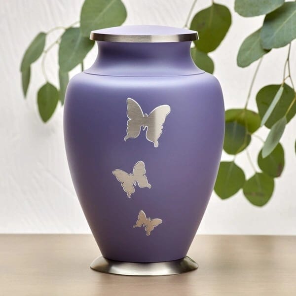 Aria Butterfly Solid Brass Urn