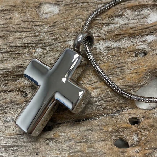 Small Cross Cremation Pendant