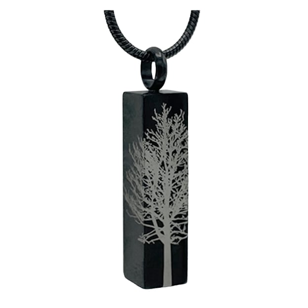 Black Bar With Tree Of Life Cremation Pendant