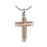 Straight Lines Etching Cross Cremation Pendant