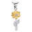 Flower With Clear Stones Cremation Pendant