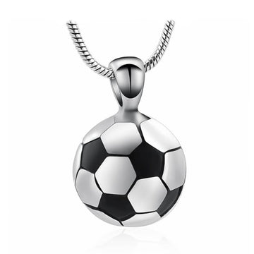 Soccer Ball Cremation Necklace