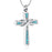 Infinity Cross with Rhinestones - Cremation Pendant