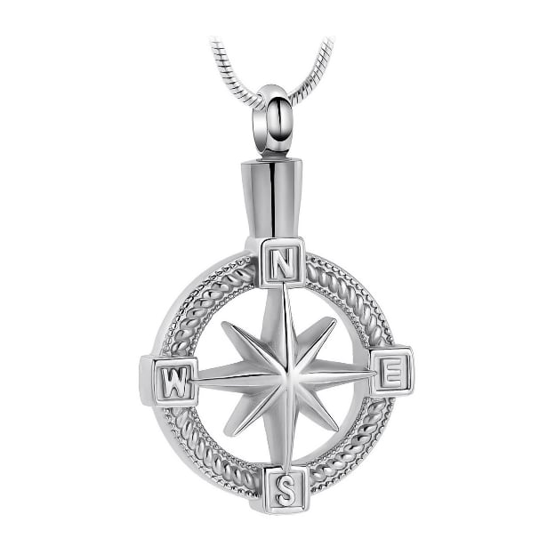 Northstar Compass Cremation Pendant