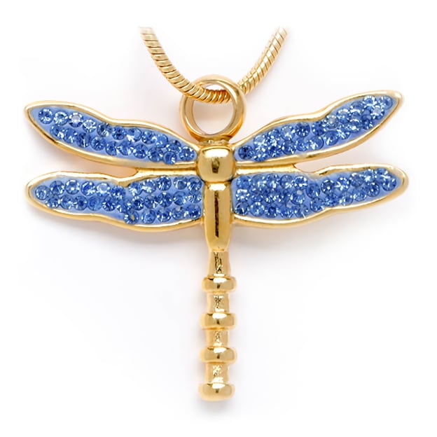 Winged Dragonfly Cremation Pendant