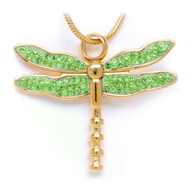 Winged Dragonfly Cremation Pendant