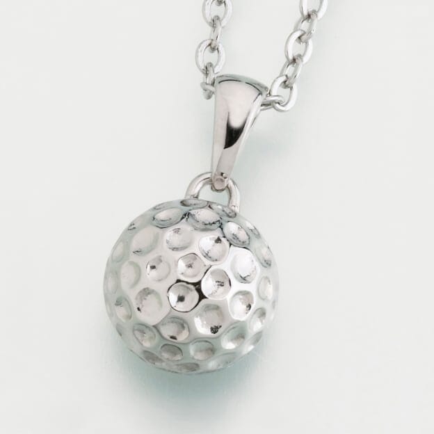 Stainless Steel Golf Ball Pendant w/chain