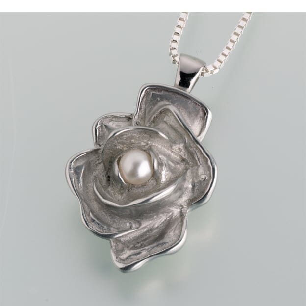 Antique Rose w/Pearl Cremation Pendant
