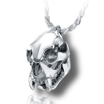 Cougar Skull Cremation Necklace