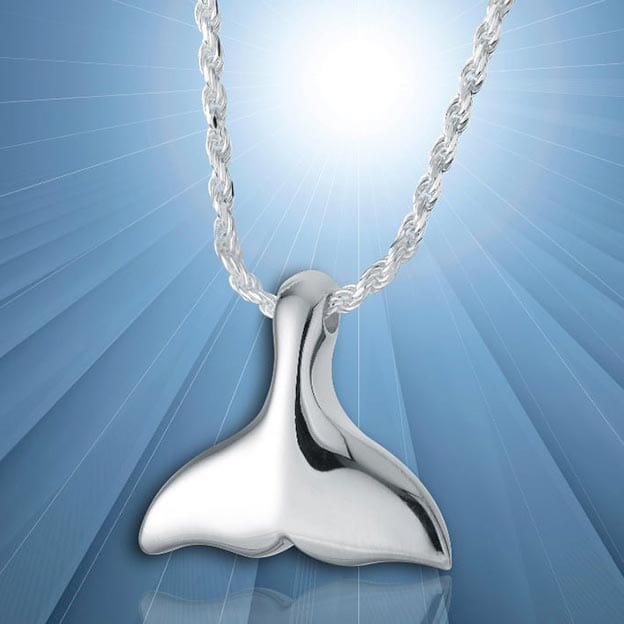 Whale Tail Cremation Necklace