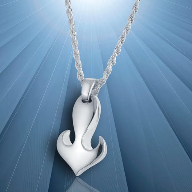 Heart Anchor Cremation Necklace