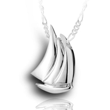 Sail Boat Cremation Necklace