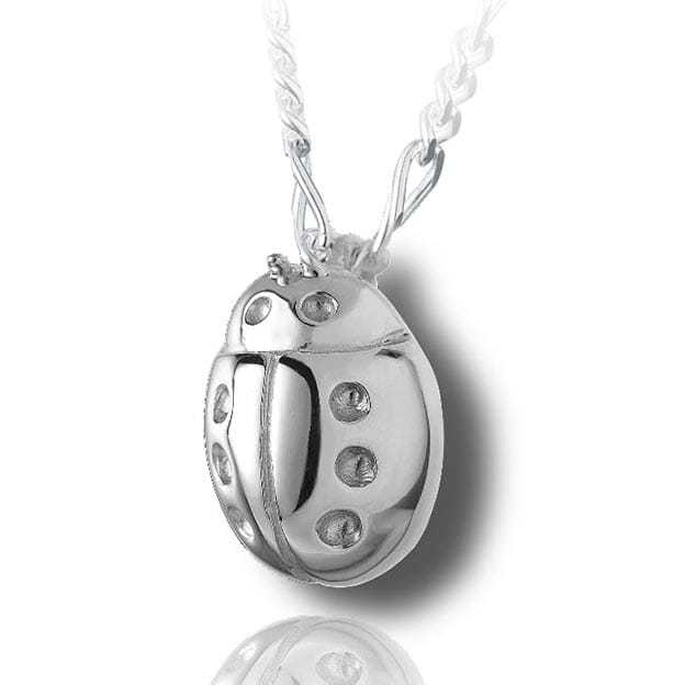 Lady Bug Cremation Necklace