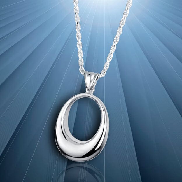 Oval Cremation Necklace