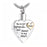 Silberfarbene Familie-Herz-Halskette für die Kremation