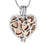 Herz-Medaillon-Halskette für Kremation, Roségold
