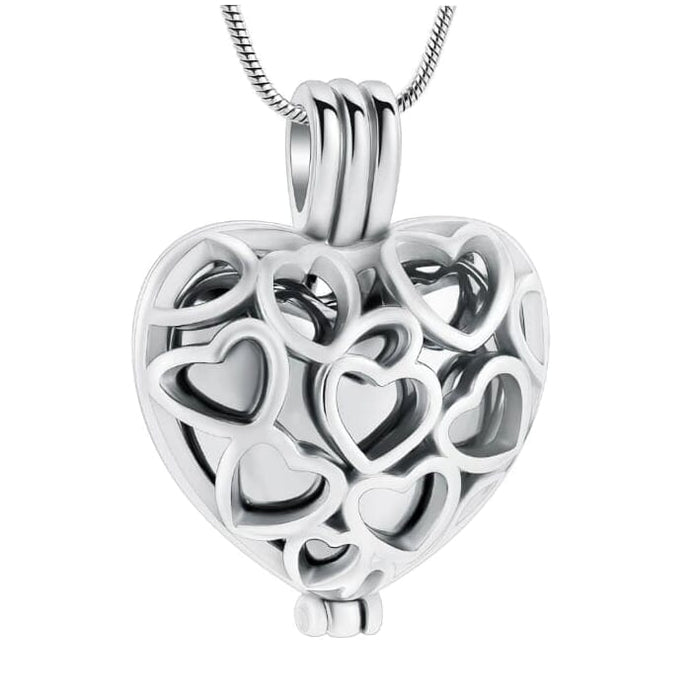 Heart Locket Cremation Necklace Rose Gold