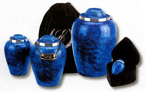 Alloy Small Urn Cobalt Blue Plumb