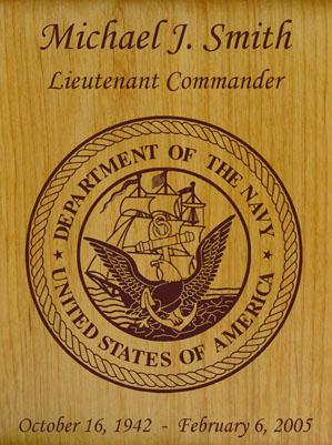 Wood Navy Military Urn