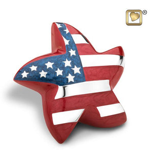 Stars and Stripes Star Cremation  Keepsake