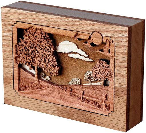 Country Lane Wood Keepsake