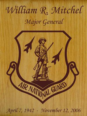 Military Wood Urn National Guard