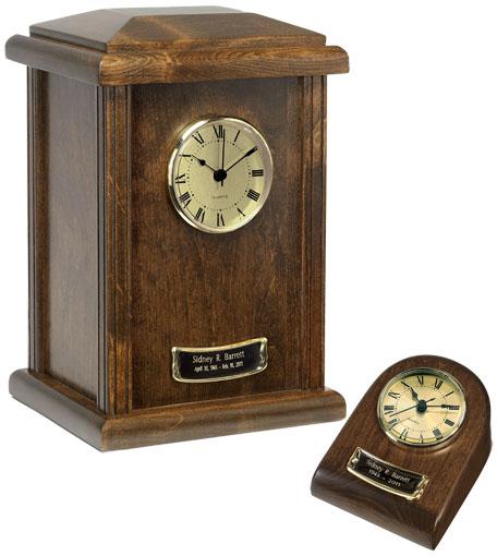 Chestnut Wood Mini Clock Keepsake