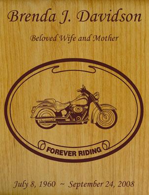Born to Ride Motorcycle Wood Urn for Her
