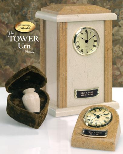 Cream Earth Grain Marble Mini Clock Keepsake