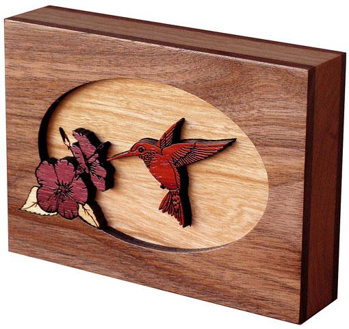 Hummingbird Wood Cremation  Keepsake