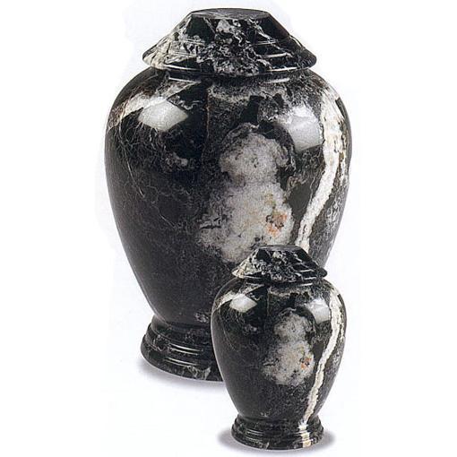 Black Zebra Marble Infant Urn I