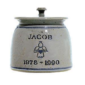 Personalized Pottery Angel Pet Urn