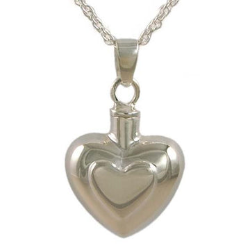 Double Heart Keepsake Pendant