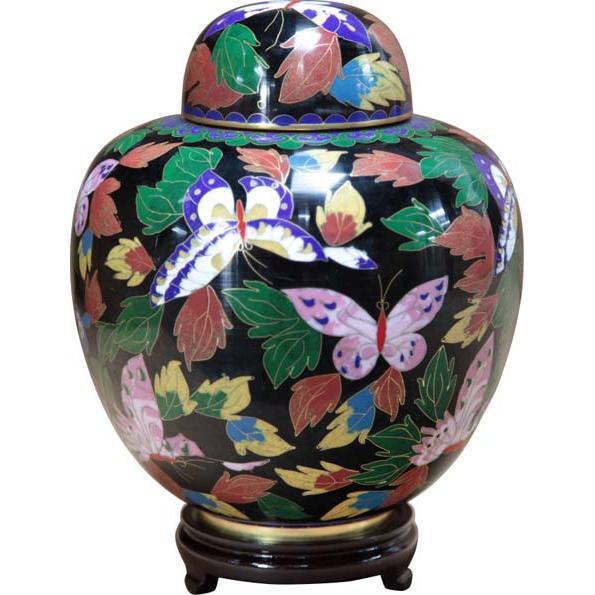 Butterfly Cloisonne Urn