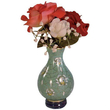 Pear Blossom Cloisonne Bud Vase