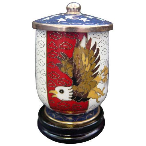 Flag & Eagle Cloisonne Keepsake